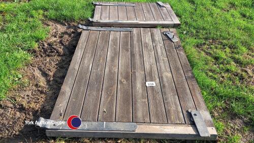 Pair of solid stable doors