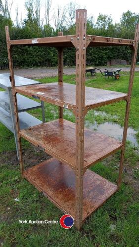 Large metal shelving unit