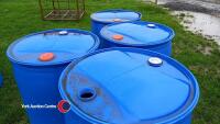 4 x 210ltr plastic barrels - 3