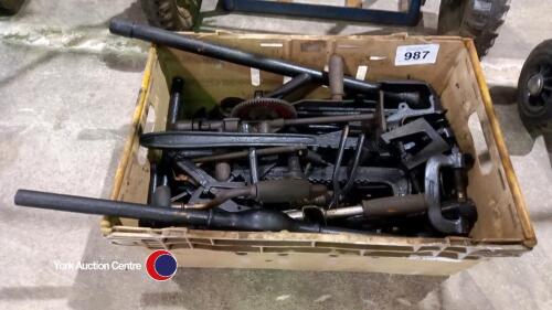 Box of vintage workshop tools