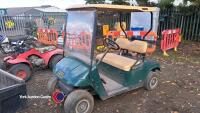 Ezgo battery golf buggy, key and charger in office - 2