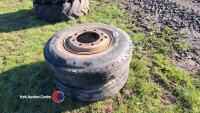 2x 8.25R15 low loader wheels