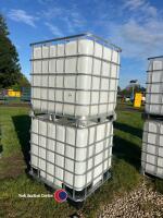 2 x single use IBC tanks, washed out and appear clean. - 2