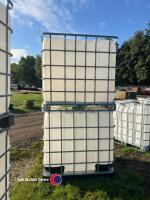 2 x single use IBC tanks, washed out and appear clean. - 3