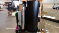 Unused Deville multi fuel heater, ex-military surplus stock, diesel/kerosene, 25ltr fuel tank, stainless steel flue, 11-16kw output, ideal for workshops or garages - 5