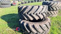 2x Ascenso 600/70R30 tyres, 95% tread