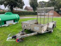 Single axle 6x4 trailer, rear loading ramp, 1300 kg, fully serviced, vgc - 2