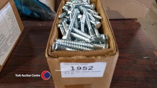 Box of new coach screws 8 x 80