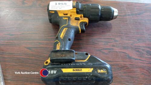 Dewalt cordless hammer drill plus spare battery, gwo