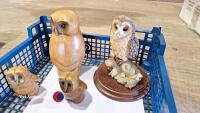 Wildlife Studio Hexham set of 3 x owls - 2
