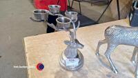 2 x M&S decorative stag candle holders - 3