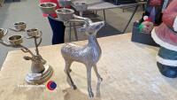 2 x M&S decorative stag candle holders - 4