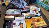 Box of CD & DVD box sets.