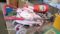 2-man dome tent, folding camping chair, child's ladybird tent, Obaby pushchair and walking stick - 3