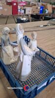 Lladro figurines, Girl with Lamb, Girl with Washing, Boy with toy horse (unglazed) - 3