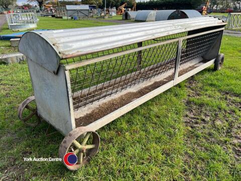 10ft galvanised hayrack on wheels