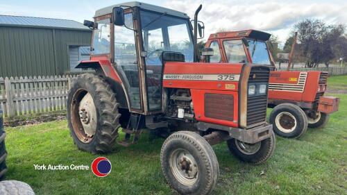 Massey Ferguson 375, Hi-line cab, F908 YWU, key in office