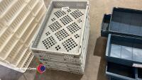 6 x storage boxes approx 23in x 15in