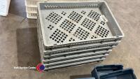 6 x storage boxes approx 23in x 15in - 2