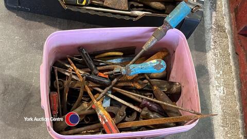 Box of farm tools