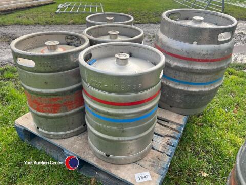 5 x old beer kegs