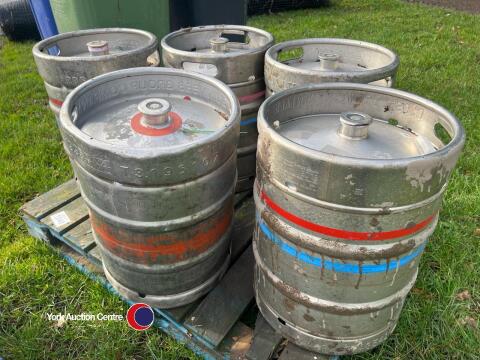 5 x old beer kegs