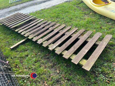 Pallet of garden fence panels