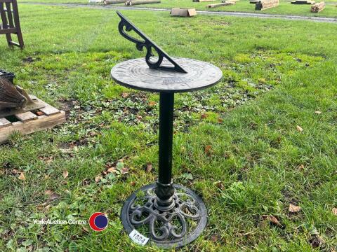 Cast metal sundial