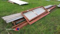 13ft5in x 14ft roller shutter door with small door access