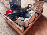 Grease guns, paint, oil and funnels - 2