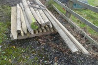 Various fence posts, stakes and rails - 2