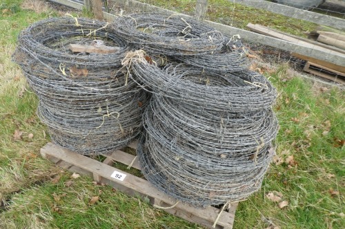 Pallet of barbed wire