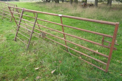 14ft 6ins metal gate and access gate