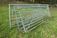 3 x galvanised gates, 11ft, 12ft, 13ft