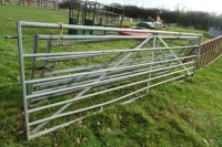 3 x galvanised gates, 11ft, 12ft, 13ft - 2