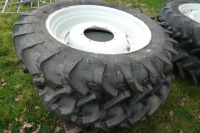 Set of unused rowcrop wheels to fit NH T6.165, 320/90R50 rears and 320/85R34 fronts - 2