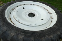 Set of unused rowcrop wheels to fit NH T6.165, 320/90R50 rears and 320/85R34 fronts - 3