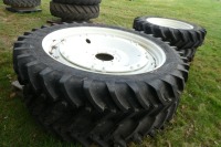 Set of unused rowcrop wheels to fit NH T6.165, 320/90R50 rears and 320/85R34 fronts - 5