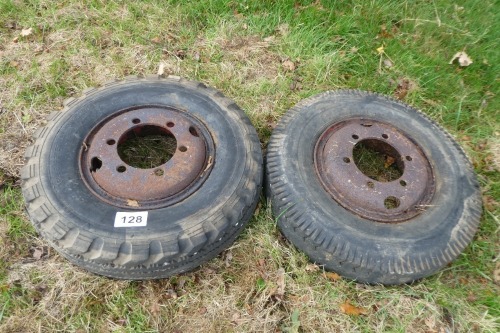 2 x trailer wheels and tyres 25/6