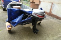 'Chill Out', 10ft boat with 5hp Mariner Fourstroke outboard motor, c/w trailer, oars and mounts, life jackets, picnic basket and umbrella - 3