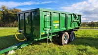 Bailey 10T tandem axle grain trailer, sprung drawbar and hydraulic end door, 2016 - 2