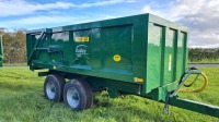 Bailey 10T tandem axle grain trailer, standard drawbar and hydraulic end door, 2020 - 2