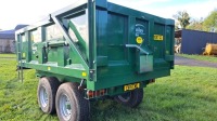 Bailey 10T tandem axle grain trailer, standard drawbar and hydraulic end door, 2020 - 4