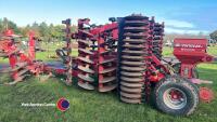 Opico 4m disc cultivator c/w rear packer, Opico ripper folding legs, Opico seeder trailed unit, control box in office - 5