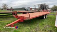 Henton 25ft bale trailer, sprung drawbar, 8 stud axles, high speed tyres - 2