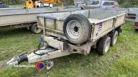 Refurbished Ifor Williams tipper trailer with Graham Edwards parts, c/w tipper controls and aluminium ramps, fully working - Control box & ramps in office - 2