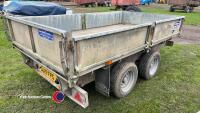 Refurbished Ifor Williams tipper trailer with Graham Edwards parts, c/w tipper controls and aluminium ramps, fully working - Control box & ramps in office - 4