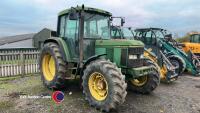 John Deere 6400 4wd tractor, with Power Quad gearbox. N378 JUA