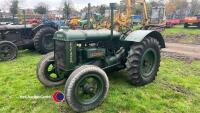 1941 Fordson Standard N wide winged tractor, EDF 622, c/w belt pulley and buff log book. Starts, runs and drives- V5 in office (booklet style V5)