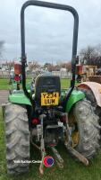 John Deere 4300 compact tractor with 430 loader, forks and bucket - Key in office - 6